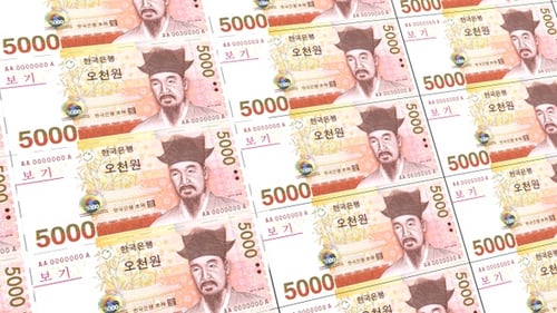 3D 5000 South Korean Won Money