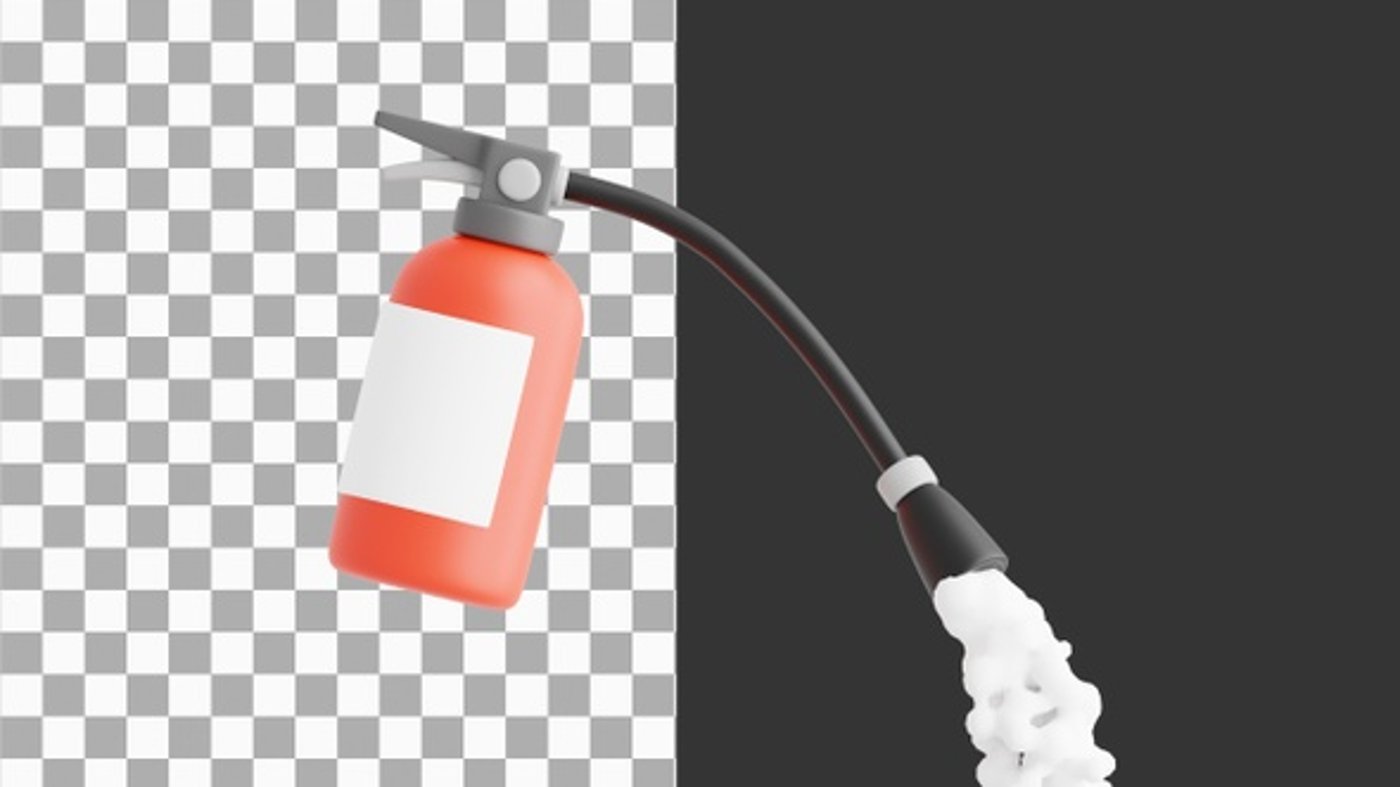 Modern 3D Fire Extinguisher Spray Animation, Elements Motion Graphics ...
