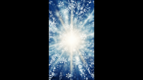 Falling Snowflakes and Bright Light Winter Background