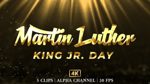 Golden and Metallic Martin Luther King Jr. Day Title Reveal