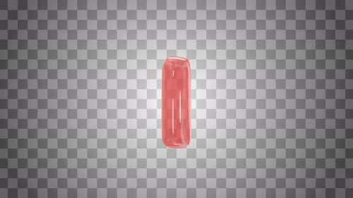 Glossy Red Capsule Object Morphing Animation