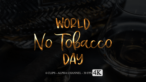 Colorful World No Tobacco Day Animated Text Reveal