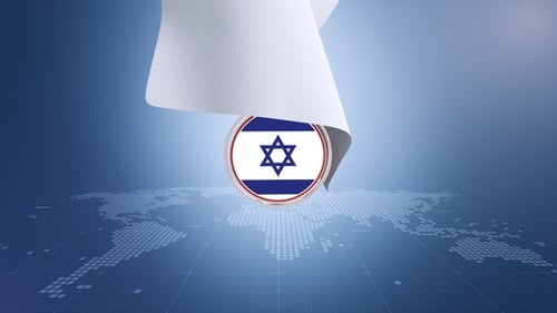 Modern Fabric Unfurling Transition Reveals Circular Graphic