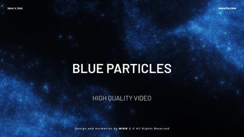 Animated Blue Particle Nebula Abstract Background