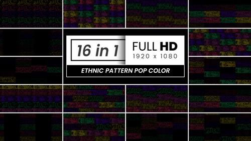 Ethnic Pattern Pop Color Minangkabau Jarek Takambang VJ Loop