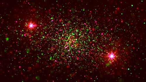 Abstract Colorful Particles Bokeh Background Loop V5