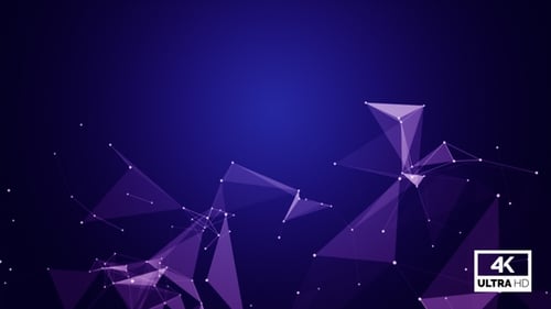 Blue Color Abstract Plexus Background Loop V3