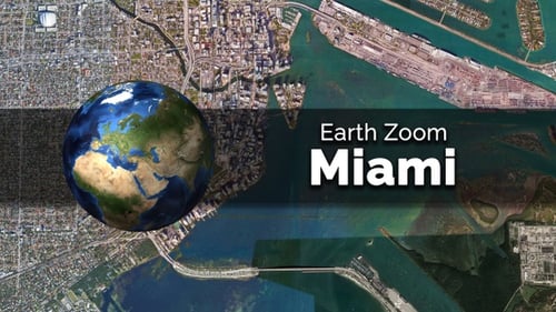 Global Satellite Zoom to City Location Map Travel Transition