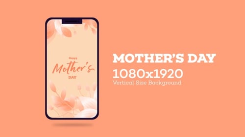 Blooming Flowers Reveal Happy Mother's Day Title Card