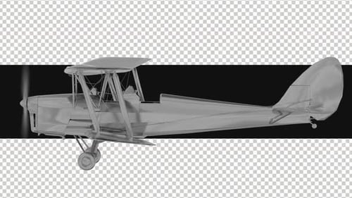 3d Light Airplane Flyin In The Sky on Alpha