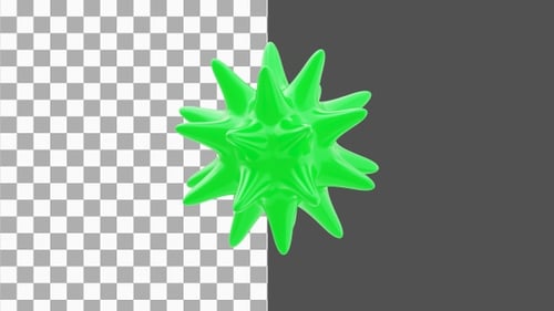 3D-Zusammenfassung der geometrischen Form von Spiky Starburst | Alpha Channel