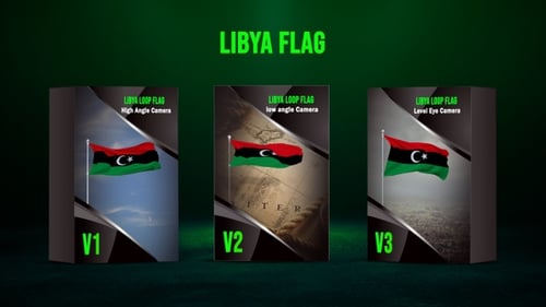 Libya Flag Looping