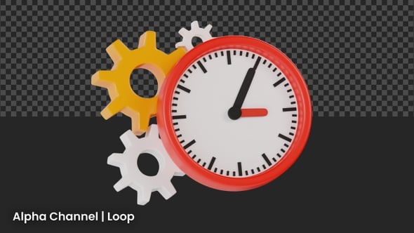 3D Time Management Animation | Alpha Loop, Backgrounds Motion Graphics ...