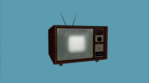 Retro Television Spin with Screen Glow