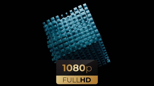 Abstract Pulsating Cube Blocks Animation