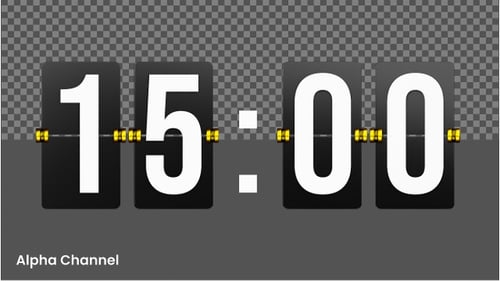 Flip Clock Countdown 15 Seconds