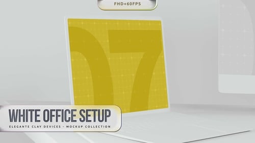 White Clay Office Setup Mockup 07