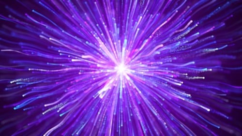 Purple Particles Bokeh Explosion