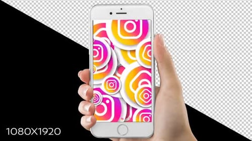Fluid Floating Instagram Icons Social Media Animation Loop