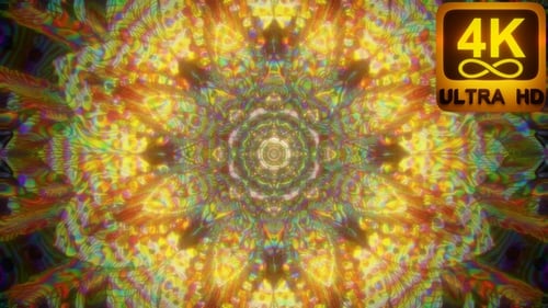 Beautiful Trippy Flower of life 3D Mandala Abstract Kaleidoscope Colorful Energy 4K Vj loop Meditate