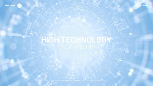 Clean Digital Data Tunnel Background Animation