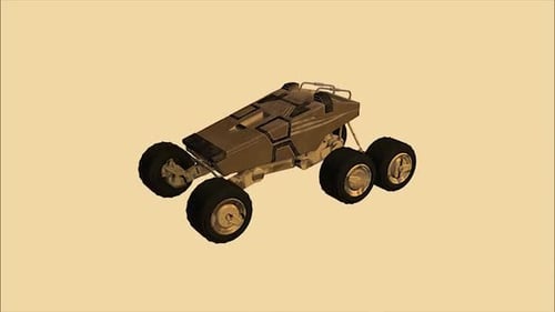 Futuristic 3D Space Rover Vehicle Animation