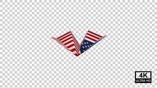 Paper Airplane Of United States Flag V3