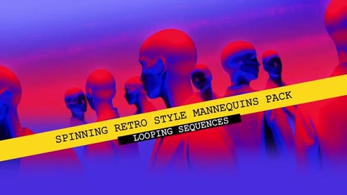 Retro Glitch Mannequin Rotating Loops Pack