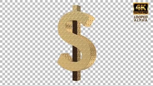 Dollar Symbol Loop 4K