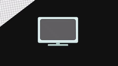 2D-Animation des Fernsehens | Alpha-Kanal