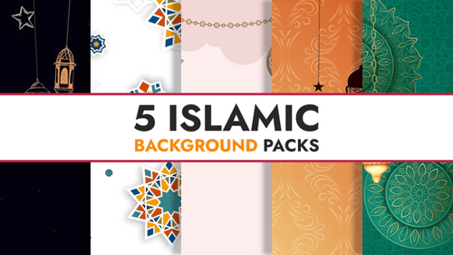 Festive Islamic Lanterns, Stars, and Geometric Patterns for Celebrations