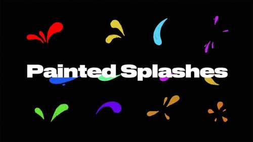 Animated Painted Splashes Elements Pack