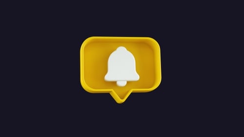 Modern 3D Notification Bell Alert Animation
