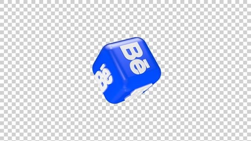 Behance Icon On 3D Box