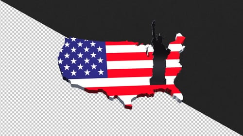 USA 3D-Karte - V2