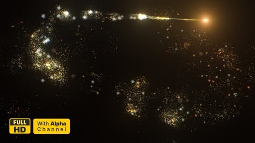 Gold Sparkle Particle Overlay