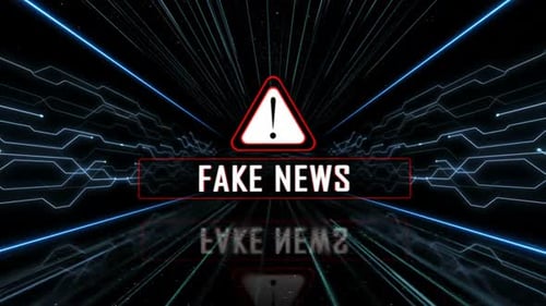 Fake News Glitch Text in the Tech Room, Loopable