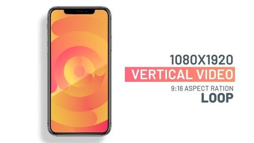 Formes circulaires géométriques, arrière-plan bouclé, animation verticale