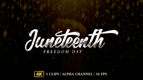 Juneteenth Freedom Day Text Animation