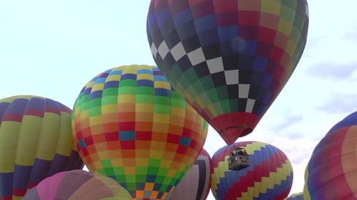 Hot Air Balloons on a Partly Cloudy Day