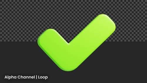Animación 3D con marcas de verificación | Alpha Loop