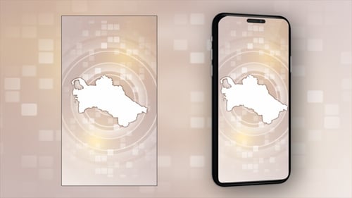 Animated Map Outline Reveal on Modern Digital Background