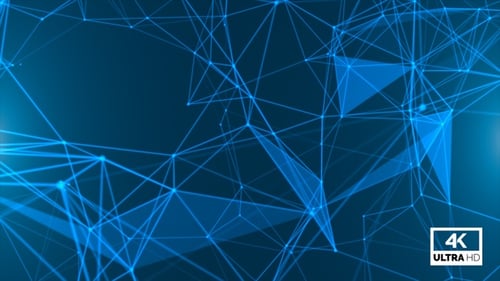 Abstract Futuristic Digital Network Connection Loop