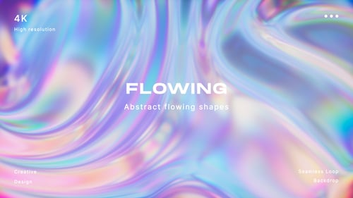 Fond en boucle de formes liquides holographiques fluides