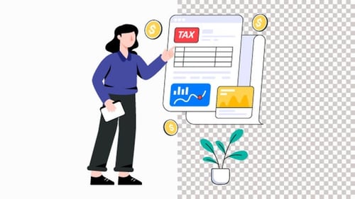 Tax Report 2D Motion Graphics Animation 4K