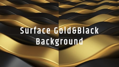 Abstract Golden and Black Fluid Waves Flowing Background Loop