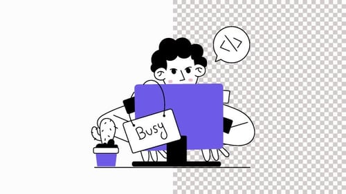 Focused Designer Animation Alpha Channel