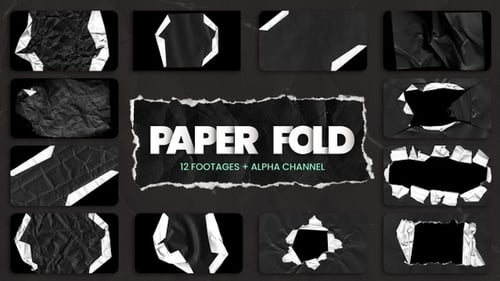 12 Stop-Motion Paper Transition Footage Pack