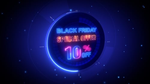 Dynamic Neon Black Friday Sale Promotion