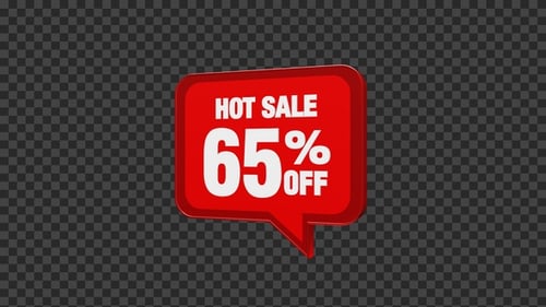 Hot Sale 65 Percent Off Discount Badge